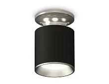 Светильник накладной Techno spot XS6302120 Ambrella light чёрный 1 лампа, основание серебряное в стиле современный круглый