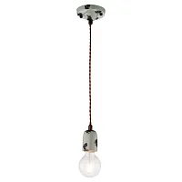 Светильник подвесной Vermilion GRLSP-8160 Lussole без плафона 1 лампа, основание голубое коричневое в стиле лофт 