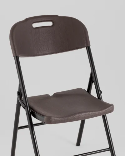 Стул складной банкетный коричневый, под дерево УТ000040170 Stool Group, коричневый/, ножки/металл/чёрный, размеры - *870***470*580 фото 7