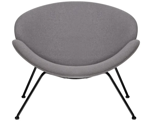 Кресло дизайнерское  72-LMO EMILY, цвет сиденья серый (AF7), цвет основания черный Dobrin, серый/ткань, ножки/металл/чёрный, размеры - ****810*780 фото 7