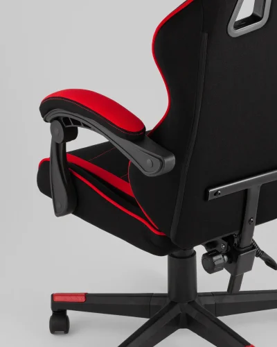 Кресло спортивное TopChairs Shadow, ткань, черно-красный УТ000039460 Stool Group, чёрный красный/текстиль, ножки/пластик/чёрный, размеры - 1250*1350***490*470 фото 8