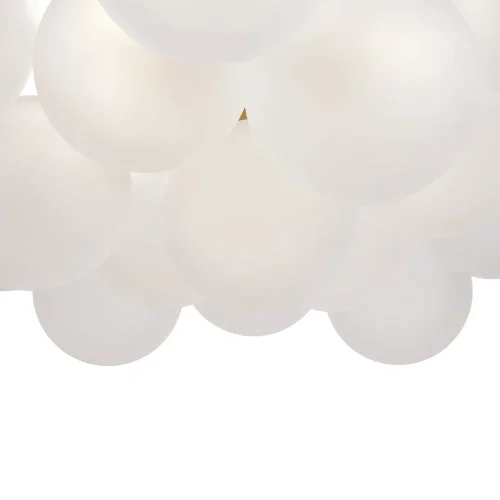 Люстра подвесная Fiesta FR5231PL-06BS Freya белая на 6 ламп, основание латунь в стиле современный шар фото 4