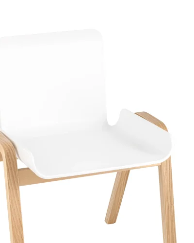 Стул Harbour, белый УТ000036001 Stool Group, белый/пластик, ножки/дерево/бежевый, размеры - ****557*558 фото 6