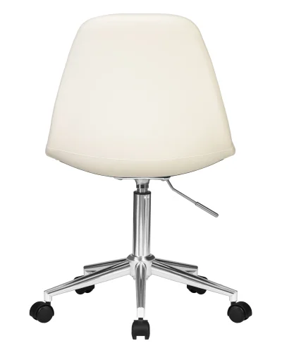 Офисное кресло набор 2 шт. SET-2 9800-LM MONTY, цвет кремовый Dobrin, /экокожа, ножки/металл/хром, размеры - 820*930***620*620 фото 6
