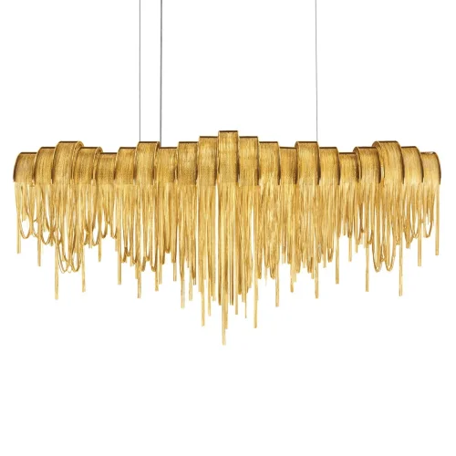 Люстра подвесная Volver 10404/1150L GD LOFT IT золотая на 7 ламп, основание золотое в стиле арт-деко цепочки фото 11