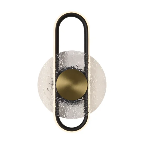 Бра LED Drip FR6173WL-L12B Freya прозрачный на 1 лампу, основание чёрное в стиле современный хай-тек фото 5