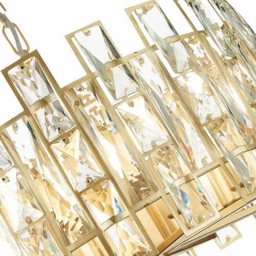 Люстра подвесная Anzio SL1626.203.08 ST-Luce янтарная на 8 ламп, основание бежевое матовое золото в стиле современный ветви фото 3