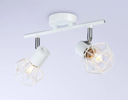 Спот с 2 лампами TR8628 Ambrella light белый E27 в стиле современный хай-тек фото 3