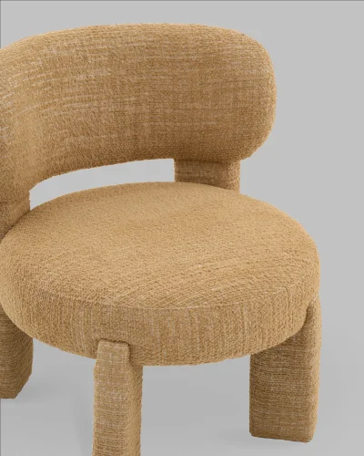 Кресло лаунж Fani, горчичный УТ000041683 Stool Group, горчичный/букле, ножки/ткань/горчичный, размеры - *****мм фото 7