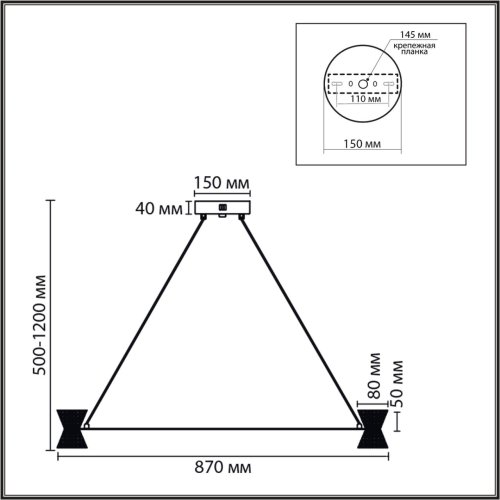 Люстра подвесная LED Vinora 8341/54L Lumion прозрачная на 1 лампу, основание чёрное в стиле минимализм современный хай-тек кольца фото 2