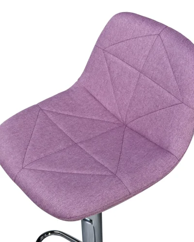 Стул барный 2035-LM DINA,  цвет сиденья фиолетовый, цвет основания хром Dobrin, фиолетовый/текстиль, ножки/металл/хром, размеры - 850*1060***420*460 фото 5