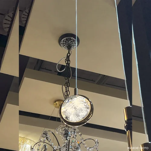 Светильник подвесной LED CIELO SP6W LED GOLD Crystal Lux прозрачный на 1 лампу, основание золотое в стиле современный фото 6