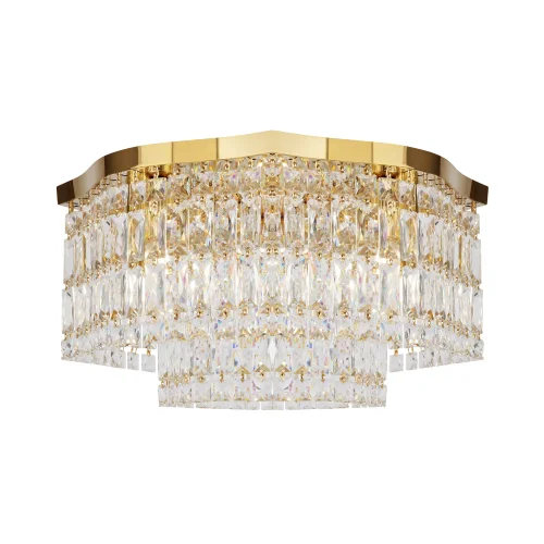 Люстра потолочная Dune DIA005CL-06G Maytoni прозрачная на 6 ламп, основание золотое в стиле современный фото 2