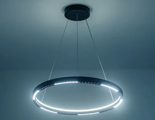 Светильник подвесной LED FL5852 Ambrella light чёрный 1 лампа, основание чёрное в стиле хай-тек модерн кольца фото 5
