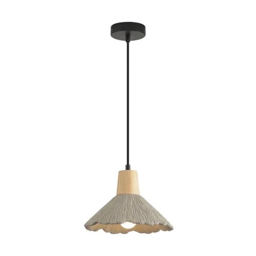 Светильник подвесной Eoliana 8351/1A Lumion серый на 1 лампу, основание чёрное в стиле скандинавский фото 6 Светильник подвесной Eoliana 8351/1A Lumion серый на 1 лампу, основание чёрное в стиле скандинавский фото 6