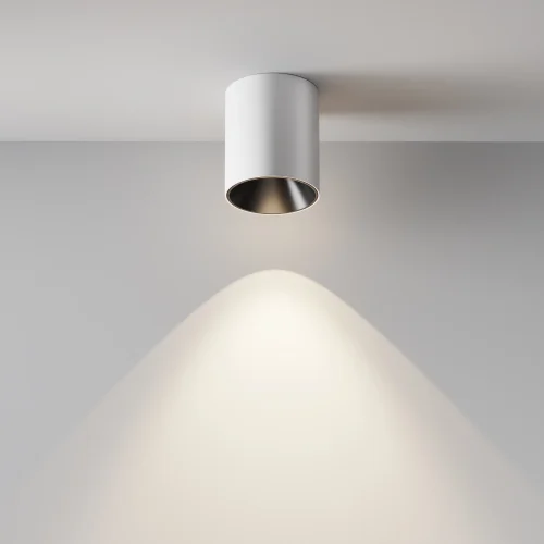 Светильник накладной LED Alfa LED C064CL-12W4K-RD-WB Maytoni белый на 1 лампу, основание белое в стиле хай-тек современный круглый фото 9