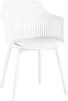 Стул Crocus с подушкой пластик белый сиденье УТ000035177 Stool Group, белый/экокожа, ножки/пластик/белый, размеры - *****