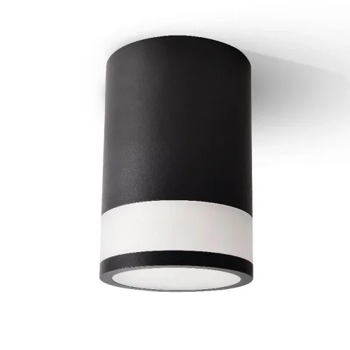 Светильник накладной LED Orolli OML-101519-12 Omnilux чёрный на 1 лампу, основание чёрное в стиле хай-тек круглый