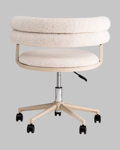 Стул офисный Ponty, светло-серый, серые ножки УТ000040476 Stool Group, серый/букле, ножки/пластик/бежевый, размеры - 670*750***700*610 фото 4