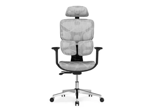 Компьютерное кресло Samur white / black 15817 Woodville, серый/сетка, ножки/металл/хром, размеры - *1370***700*700 фото 4