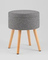 Пуф с ящиком Store Woody, рогожка серая УТ000040158 Stool Group на 1 , основание в стиле современный 