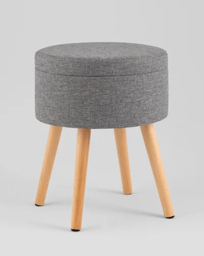 Пуф с ящиком Store Woody, рогожка серая УТ000040158 Stool Group на 1 , основание в стиле современный 