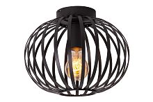 Светильник потолочный Мануела (Manuela) 81901/25/30 Lucide чёрный на 1 лампу, основание чёрное в стиле винтаж Светильник потолочный Мануела (Manuela) 81901/25/30 Lucide чёрный на 1 лампу, основание чёрное в стиле винтаж