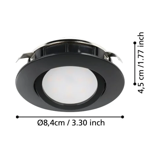 Светильник точечный LED Pineda 900748 Eglo чёрный 1 лампа, основание чёрное в стиле лофт современный  фото 5