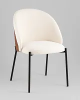 Стул обеденный Adelinde, бежевый с коричневой экокожей УТ000039297 Stool Group, бежевый/букле, ножки//чёрный, размеры - ****535*590