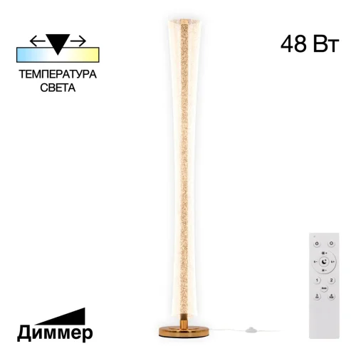 Торшер LED с пультом Fanny CL213921 Citilux с пультом прозрачный на 1 лампу, основание графит в стиле 