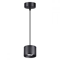 Светильник подвесной LED Patera 358656 Novotech чёрный 1 лампа, основание чёрное в стиле хай-тек 