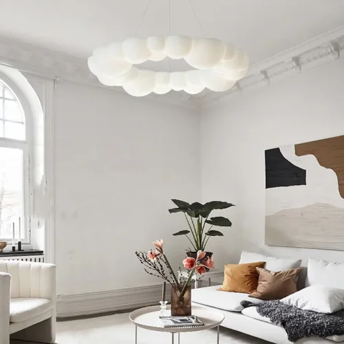 Люстра подвесная ODDLY D68 220262-23 ImperiumLoft белая на 1 лампу, основание белое в стиле современный скандинавский минимализм фото 3 Люстра подвесная ODDLY D68 220262-23 ImperiumLoft белая на 1 лампу, основание белое в стиле современный скандинавский минимализм фото 3