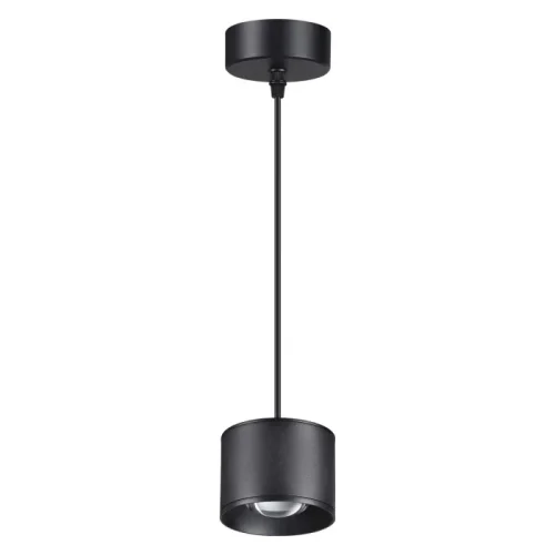 Светильник подвесной LED Patera 358656 Novotech чёрный на 1 лампу, основание чёрное в стиле хай-тек 