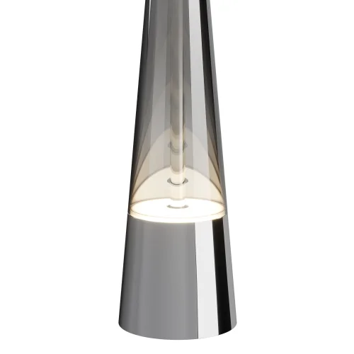 Светильник подвесной LED Sintesi P090PL-L12CH3K Maytoni прозрачный 1 лампа, основание хром в стиле современный трубочки фото 2