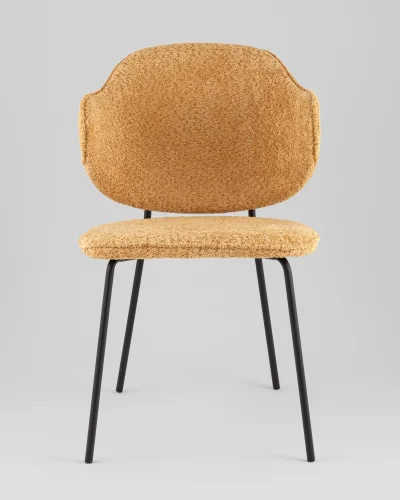 Стул Bellamy, букле охра УТ000040258 Stool Group, жёлтый/букле, ножки/металл/чёрный, размеры - *820**** фото 8