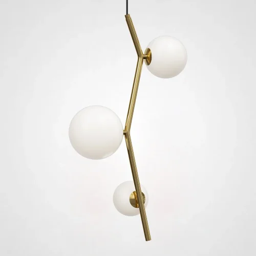 Светильник подвесной MATHIA 3 191669-23 ImperiumLoft латунь на 3 лампы, основание латунь в стиле современный скандинавский Светильник подвесной MATHIA 3 191669-23 ImperiumLoft латунь на 3 лампы, основание латунь в стиле современный скандинавский