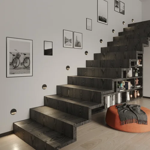 Светильник точечный LED Vespera 359708 Novotech серый на 1 лампу, основание серое в стиле минимализм хай-тек современный подсветка для лестниц и ступеней фото 5