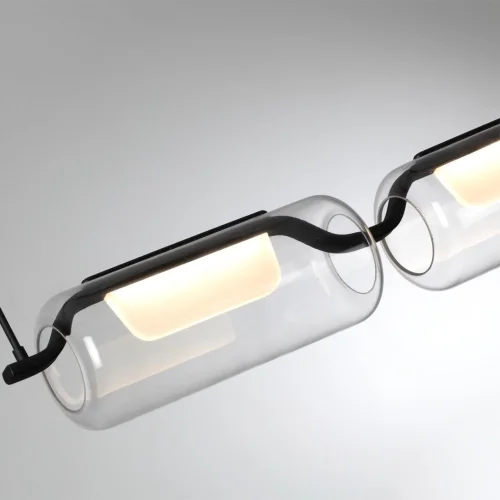 Светильник подвесной LED Kavia 5003/30L Odeon Light прозрачный на 1 лампу, основание чёрное в стиле современный фото 6