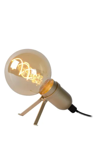 Настольная лампа LED Pukki 46511/05/02 Lucide без плафона 1 лампа, основание золотое металл в стиле современный 