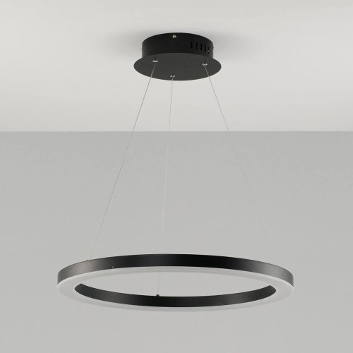 Светильник подвесной LED Bona V1753-PL Moderli белый 1 лампа, основание чёрное в стиле хай-тек кольца фото 3