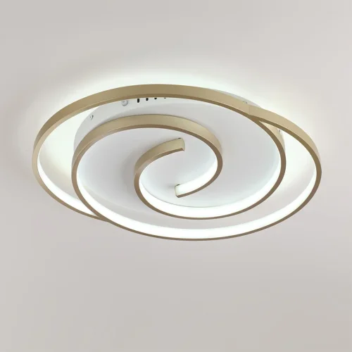 Люстра потолочная LED Twist 8020/75CL Lumion белая на 1 лампу, основание золотое в стиле минимализм фото 3