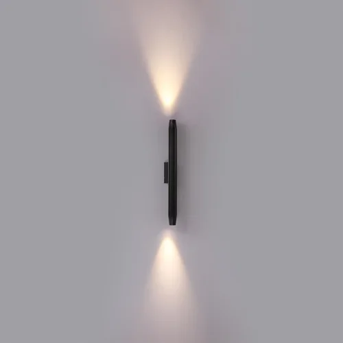 Настенный светильник LED уличный Jug 7141/12WL Odeon Light уличный IP65 чёрный на 1 лампу, плафон чёрный в стиле современный хай-тек LED фото 5