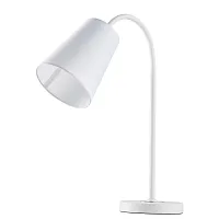 Настольная лампа Комфорт 112030401 DeMarkt белая 1 лампа, основание белое металл в стиле современный 