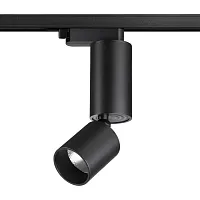 Трековый светильник однофазный LED Tubo 359321 Novotech чёрный для шинопроводов серии Tubo чёрный