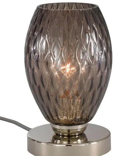 Настольная лампа P 10007/1 Reccagni Angelo чёрная серая 1 лампа, основание никель металл в стиле классический современный  фото 2