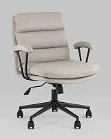 Кресло офисное Torus, серый УТ000037005 Stool Group, серый/экокожа, ножки/металл/чёрный, размеры - 490*940***695*630