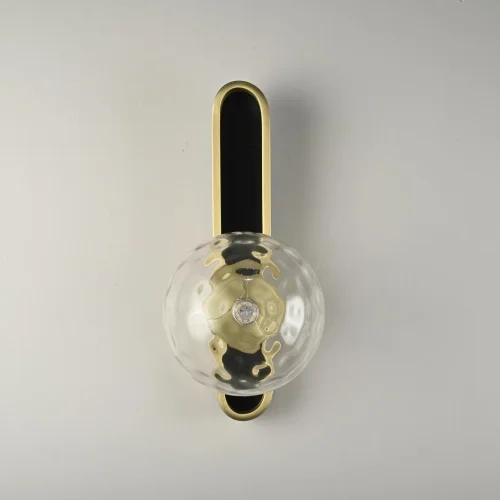 Бра Dixon 229035-22 ImperiumLoft прозрачный на 1 лампа, основание золотое в стиле  молекула шар фото 10