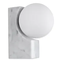 Бра Stream LSP-5003 Lussole белый на 1 лампу, основание белое в стиле современный шар