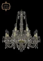 Люстра подвесная хрустальная 11.11.8+4.195.h-63.Gd.Sp Bohemia Art Classic прозрачная на 12 ламп, основание золотое в стиле классика 