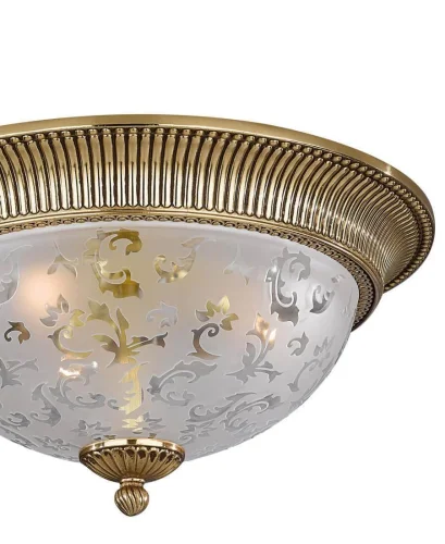 Люстра потолочная  PL 6302/4 Reccagni Angelo белая на 4 лампы, основание золотое в стиле классический  фото 2